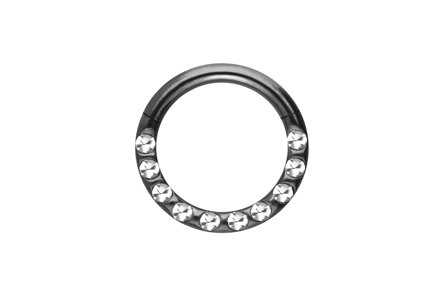 Chirurgenstahl Segmentring Clicker KRISTALLE + EPOXY